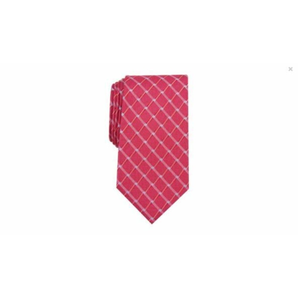 MSRP$ 55.00New Perry Ellis Men's Brodie Grid Tie Necktie Coral